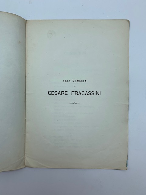 Alla memoria di Cesare Fracassini